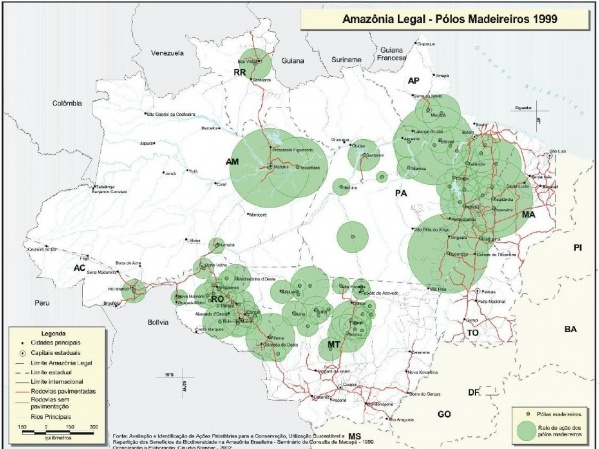 Amazônia Legal - Pólos Madereiros