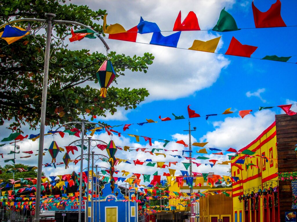 Decoração típica de festas juninas.